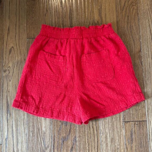 Knox Rose red eyelet gauze the waist shorts size M - Picture 9 of 9